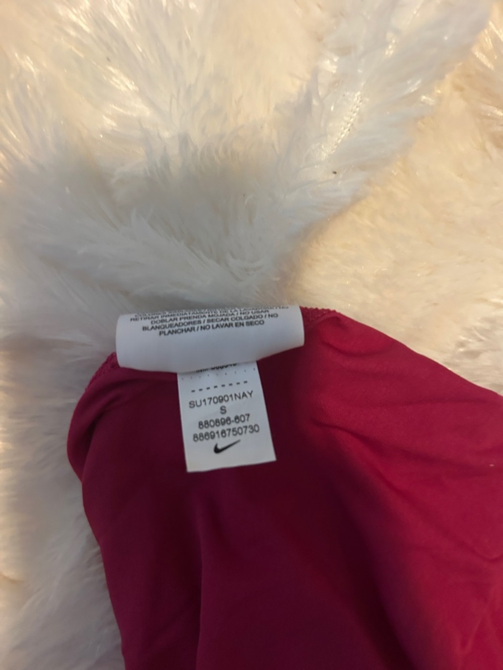 Nike Women's Magenta Tank with Neon Coral Logo Straps - Picture 3 of 3